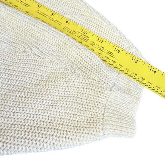 CABI Lightweight Cotton Crop Cardigan L – Cream Ribbed Knit Button‑Up Sweater - Picture 14 of 15